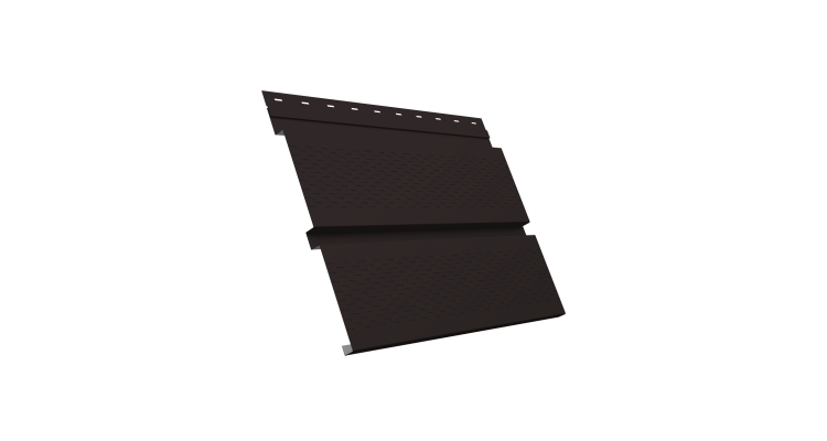 Софит металлический Квадро Брус с перфорацией 0,5 Drap TX с пленкой RAL 9005 черный