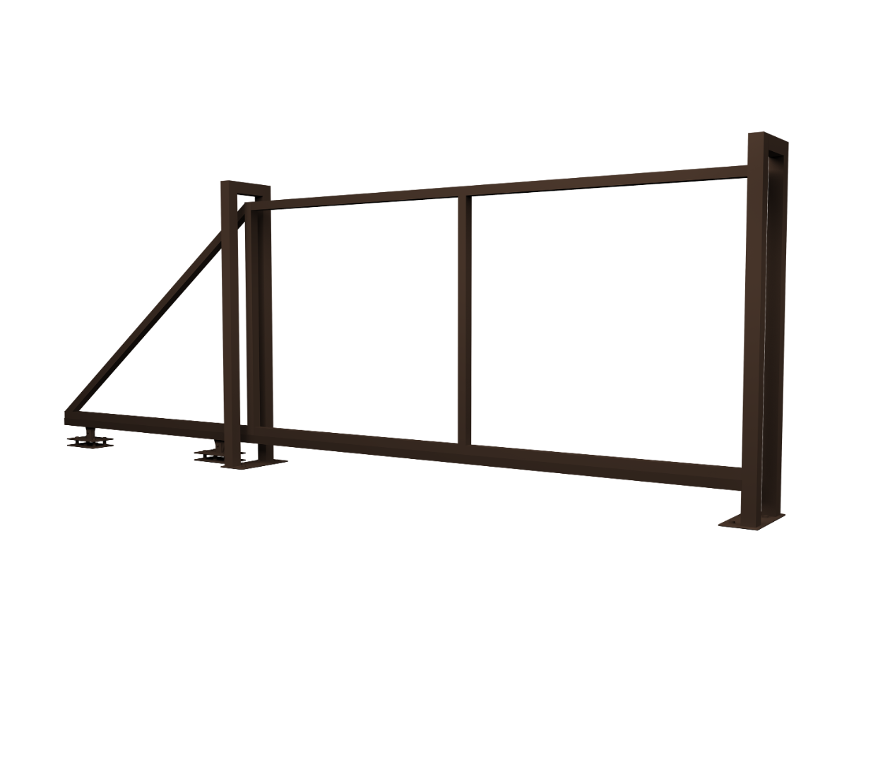 Ворота откатные Жалюзи Texas 2.0х3.5 RAL 8017 без заполнения (ламель 150 мм)