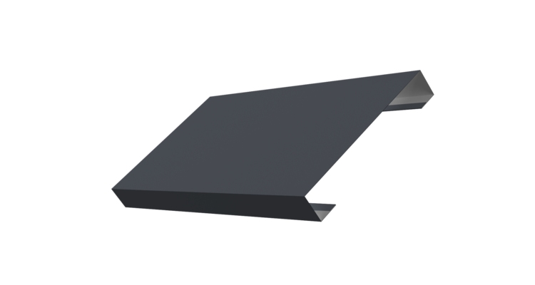 Ламель лицевая 125 забора жалюзи Texas 0.45 Drap с пленкой RAL 7024 мокрый асфальт