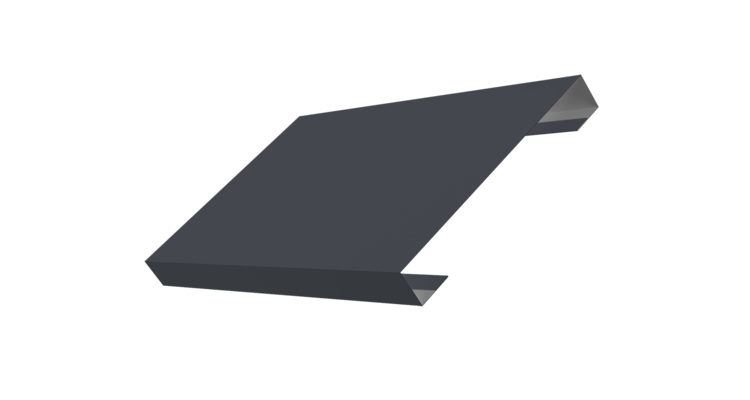 Ламель лицевая 150 забора жалюзи Texas 0.45 PE с пленкой RAL 7024 мокрый асфальт