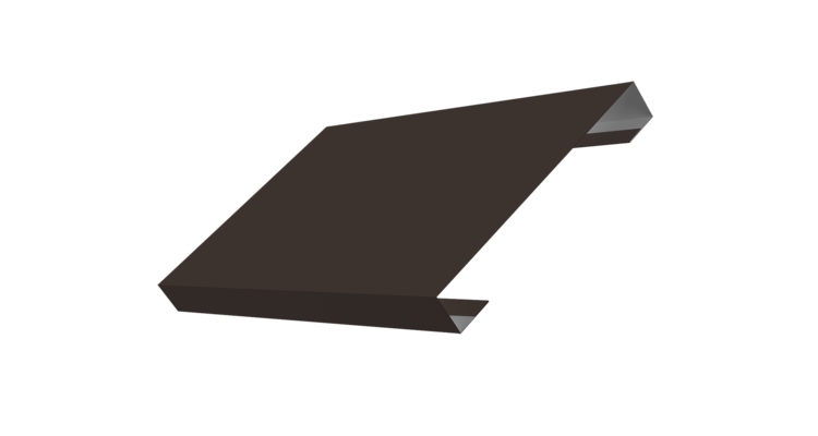 Ламель лицевая 150 забора жалюзи Texas 0.5 Drap с пленкой RR 32 темно-коричневый