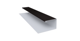 Планка П-образная Экобрус Grand Line 0,45 Drap TR RAL 9005 черный (3м)