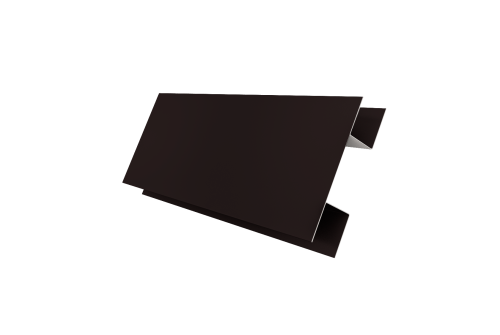 Планка H-образная Экобрус 0,5 Satin с пленкой RAL 9005 черный (2м)