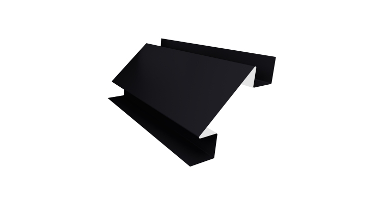 Планка угла внутреннего сложного Экобрус Grand Line 0,5 Satin с пленкой RAL 9005 черный (3м)