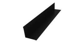 Угол внутренний 30х30 0,5 Satin с пленкой RAL 9005 черный (2м)