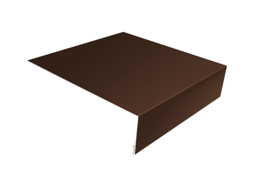 Планка лобовая/околооконная простая 190х50 0,5 Satin с пленкой RAL 8017 шоколад (3м)