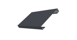 Ламель лицевая 150 забора жалюзи Texas стартовая/финишная для калиток и ворот 0,5 PurLite Matt с пленкой RAL 7024 мокрый асфальт