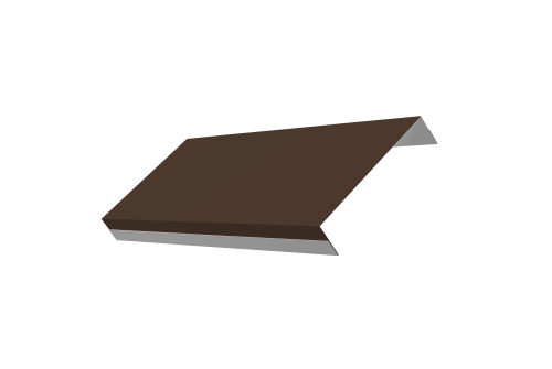 Ламель обратная 125 забора жалюзи Texas стартовая/финишная для калиток и ворот 0,5 Drap TX RAL 8017 шоколад