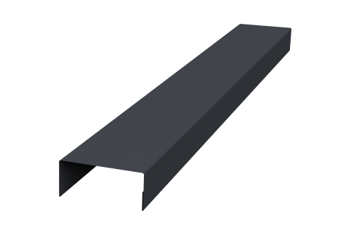 Крышка 45х20 жалюзи Texas 0,7 PE RAL 7024 мокрый асфальт (3м)