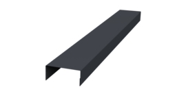 Крышка 45х20 жалюзи Texas 0,5 Rooftop Бархат RAL 7024 мокрый асфальт (2м)