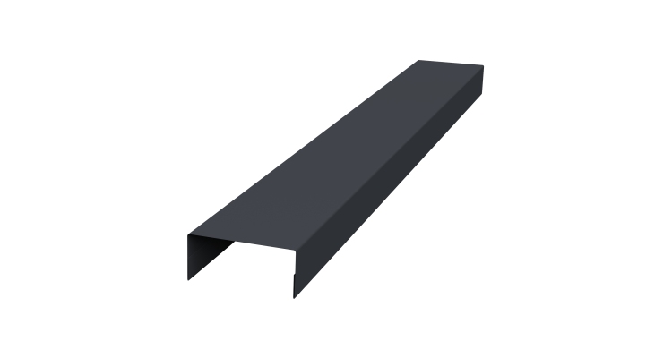 Крышка 45х20 жалюзи Texas 0,5 PurLite Matt RAL 7024 мокрый асфальт (2м)