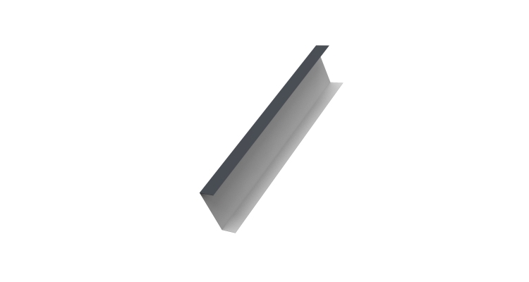 Декоративная накладка на столб универсальная 60х60 для забора жалюзи 0,5 Drap TX RAL 7024 мокрый асфальт (2м)