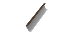 Декоративная накладка на столб универсальная 62х55 для забора жалюзи 0,45 Drap ST RAL 8017 шоколад (2м)