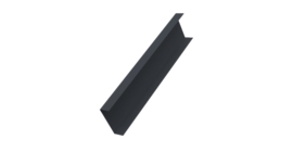 Декоративная накладка на столб универсальная 80х80 для забора жалюзи 0,5 Velur X RAL 7024 мокрый асфальт (2м)