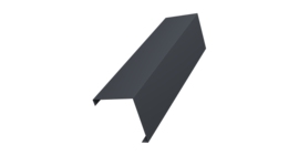 Декоративная накладка на столб универсальная угловая 60х60 для забора жалюзи 0,45 Drap-double TX RAL 7024 мокрый асфальт (1,8м)