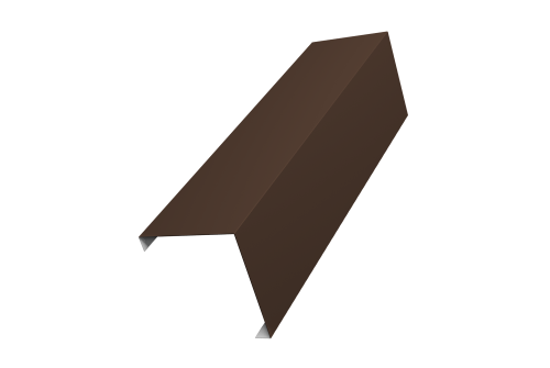 Декоративная накладка на столб универсальная угловая 62х55 для забора жалюзи 0,45 PE RAL 8017 шоколад (2м)