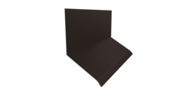 Планка примыкание верхнее к стене фальц Grand Line 150х130х20 0,5 Drap RR 32 темно-коричневый (2м)