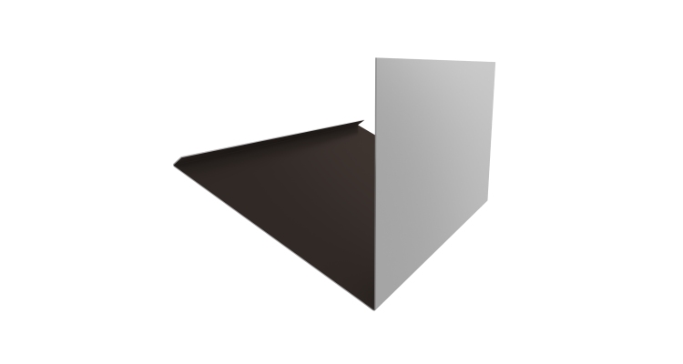 Планка примыкание верхнее к трубе фальц Grand Line 0,5 Satin Matt RR 32 темно-коричневый (2м)