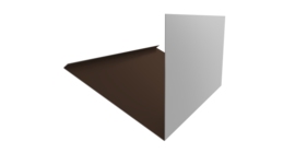 Планка примыкание верхнее к трубе фальц Grand Line 0,5 Satin Matt RAL 8017 шоколад (2м)