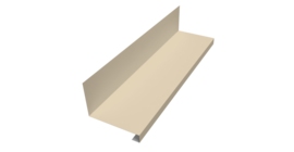 Планка примыкание нижнее к трубе фальц 0,45 PE с пленкой RAL 1015 светлая слоновая кость (3м)