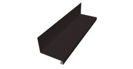 Планка примыкание нижнее к трубе фальц 0,45 Drap ST RAL 9005 черный (3м)