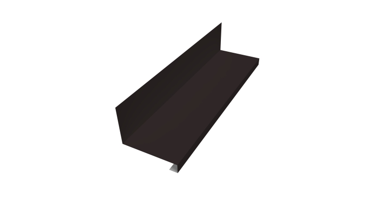 Планка примыкание нижнее к трубе для Кликфальц Pro 0,45 Drap TX RAL 9005 черный (2м)
