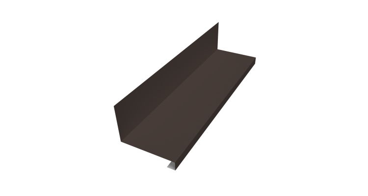 Планка примыкание нижнее к трубе для Кликфальц Pro Grand Line 0,5 Drap TX RR 32 темно-коричневый (3м)
