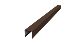 Планка вертикальная лицевая для забора жалюзи Palermo 0,45 Drap TR RAL 8017 шоколад (2,5м)
