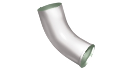 Колено стока GL PE 90 мм RAL 9003 сигнальный белый